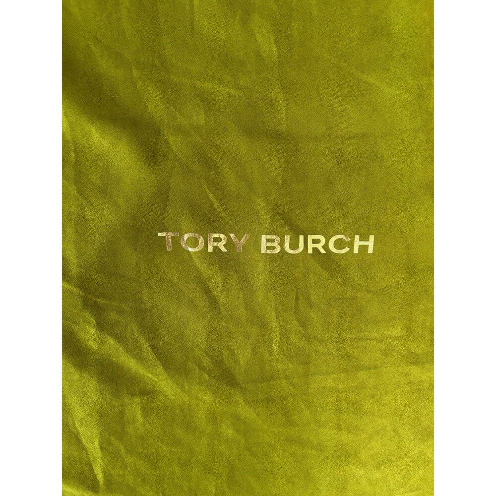 Tory Burch Green Drawstring Dust Bag With Gold Logo Lettering 22”x21” - Picture 3 of 6